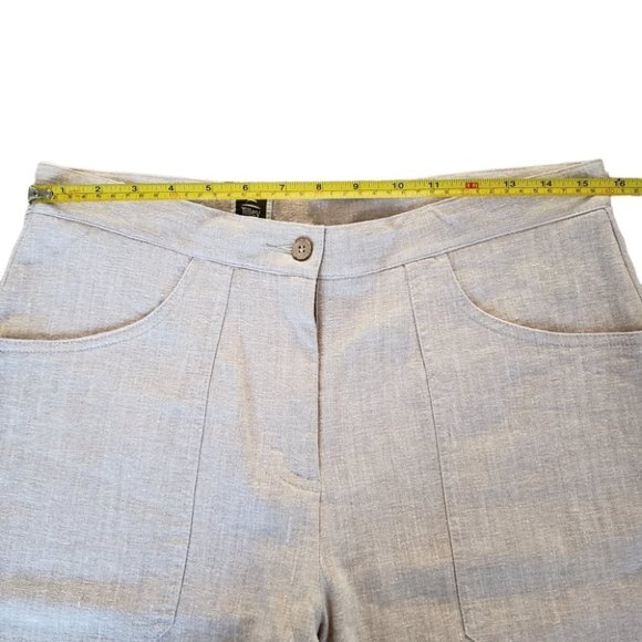 Tilley beige hemp trouser pants high rise straight leg relaxed fit sz 10 - Picture 8 of 8